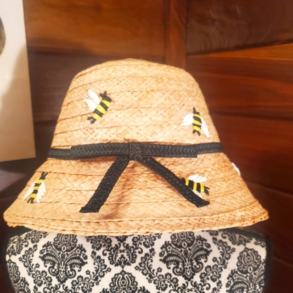 Kate Spade New York Bee My Honey Cloche Straw Rafia Hat Sold Out